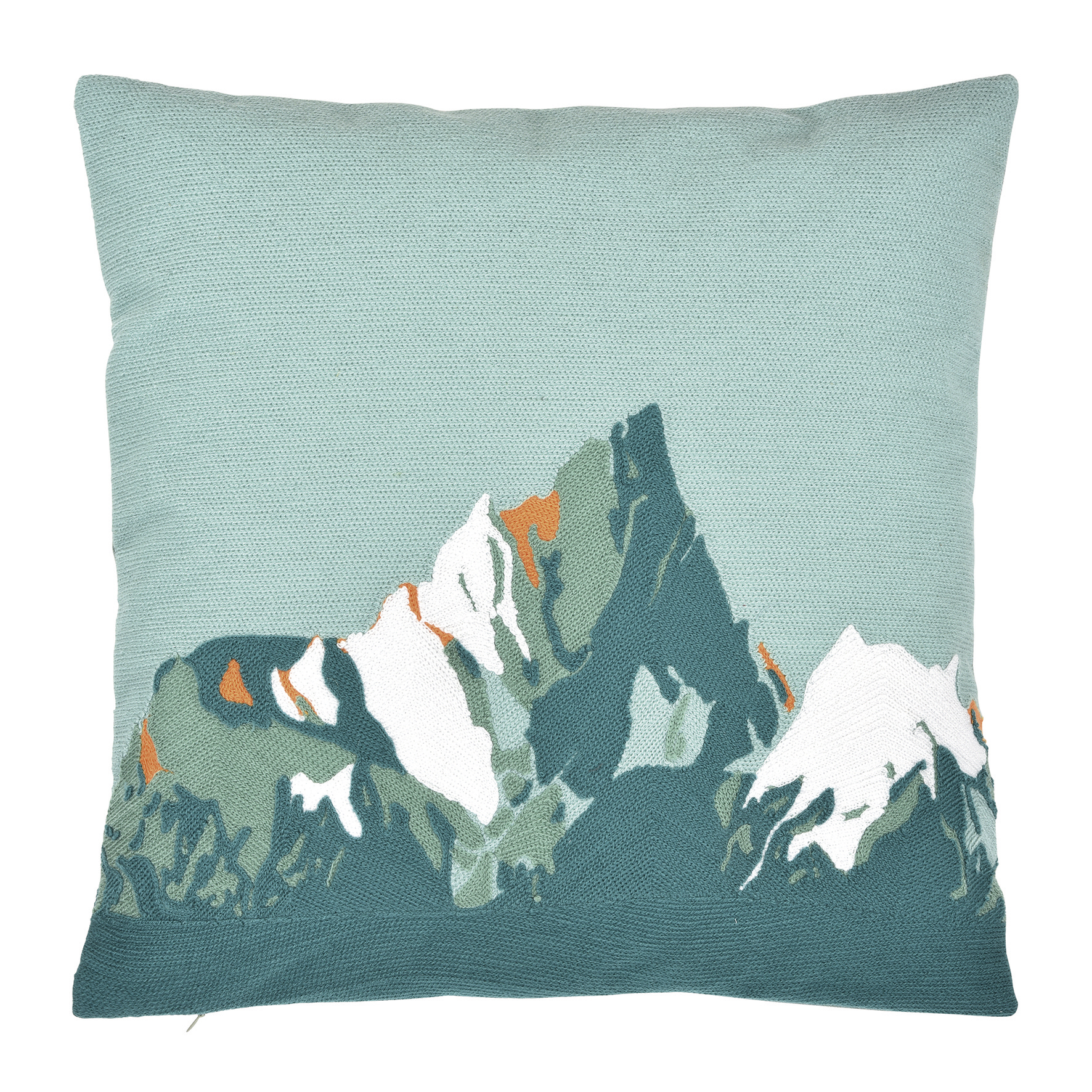 10831-MOUNTAIN-kissenhuelle-45x45-aqua Pad Kissenbezug Mountain/ Berg, 45 x 45 cm, aqua