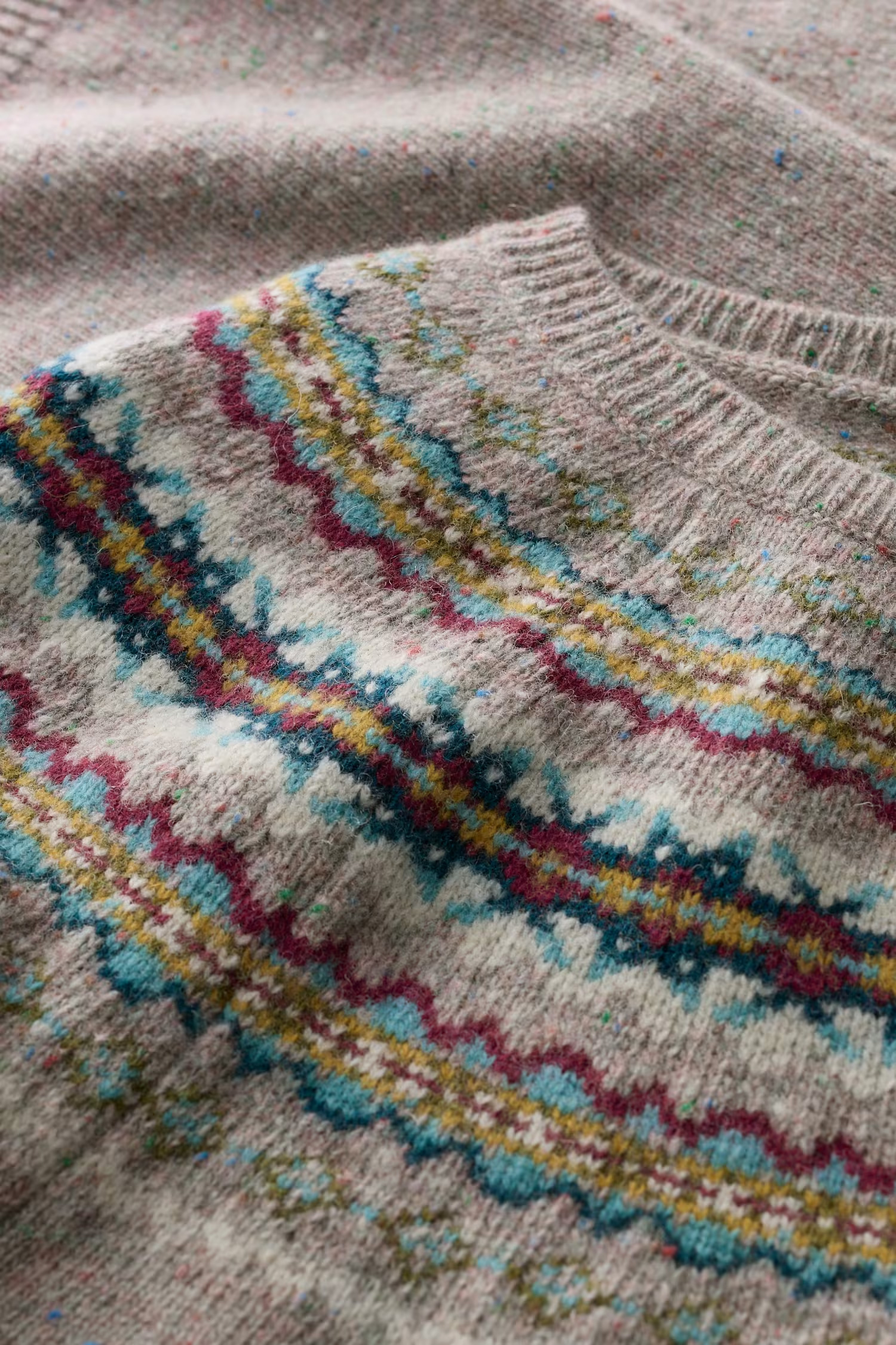 SEASALT CORNWALL Pullover Seas Edge Jumper, Farbe: Harlyn Pink Grass Multi