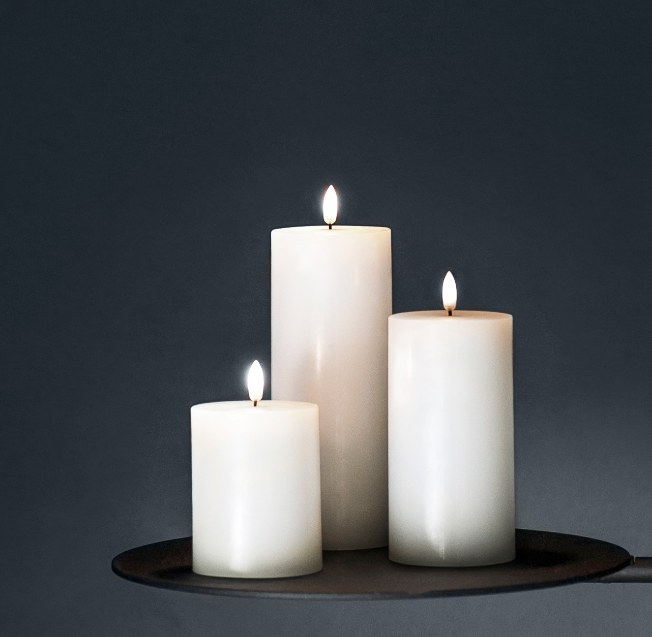 LED Kerze weiss mit - Dimmer, Nordic white Kerze LED LIGHTING UYUNI