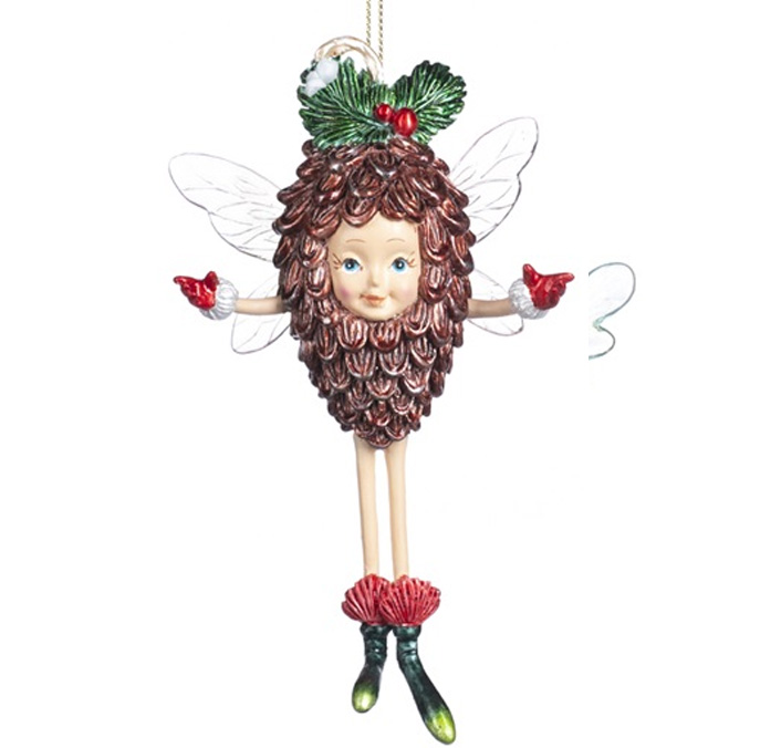 Fairy Pinecone Elf aus USA, ca. 14 cm, von Catherine Collection / Goodwill  