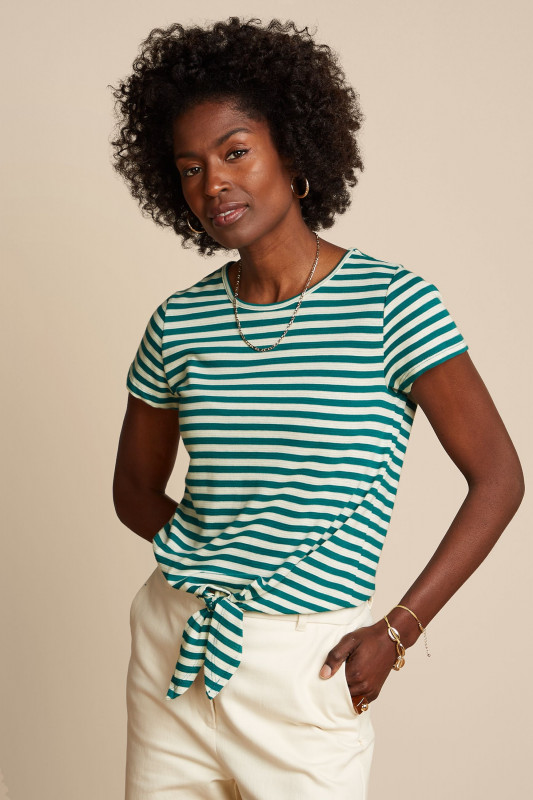 King Louie Knot T-Shirt Chopito Stripe,  Farbe: Ponderosa Green