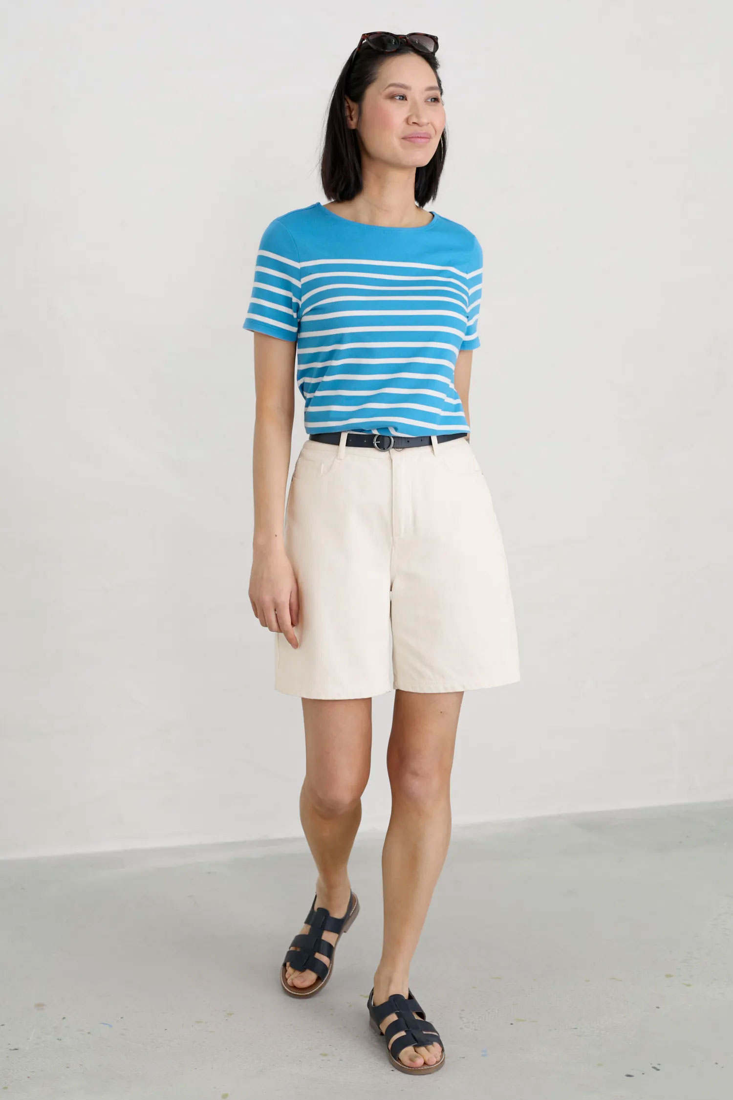 Seasalt Sailor T-Shirt-Falmouth Breton Paddle Chalk Seasalt Sailor T-Shirt-Falmouth Breton Paddle Chalk