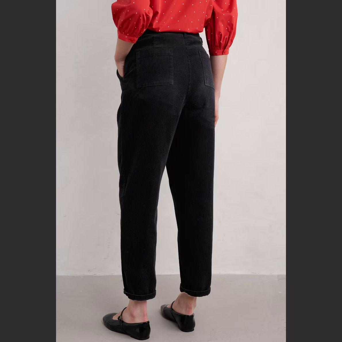 SEASALT CORNWALL Cord Hose Porfell Trousers-Onyx