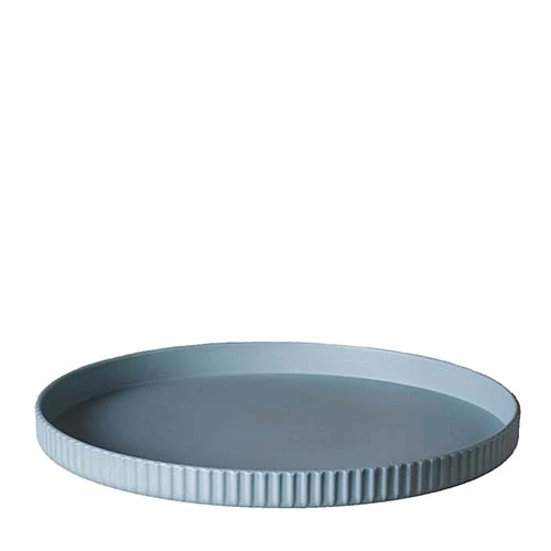 bioloco Nachhaltiger Kunststoff Teller aus PLA - 25 x 2 cm - Großer Teller deluxe - powder blue