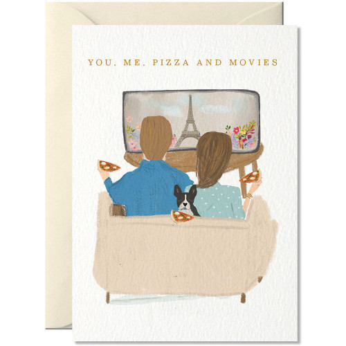 Nelly Castro Doppelkarte "You, Me, Pizza And Movies"