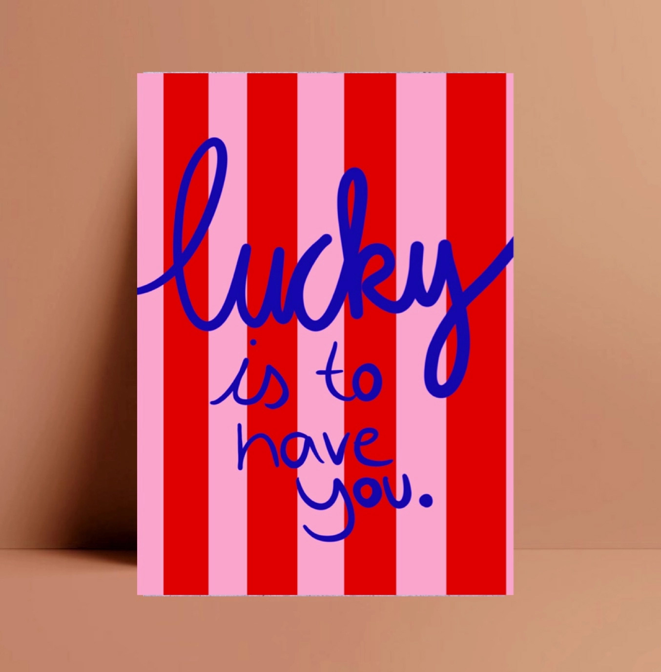 Postkarte "Lucky is to have you"  von Ute Arnold    