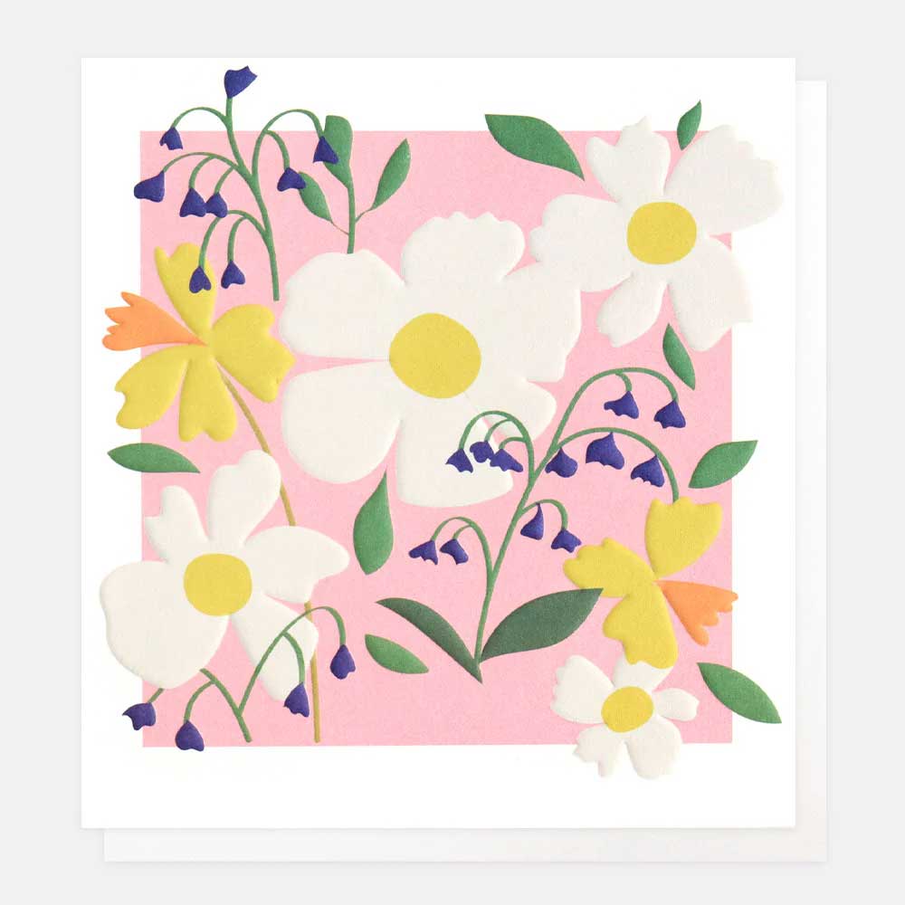Caroline Gardner Doppelkarte "Pink Spring Floral " 