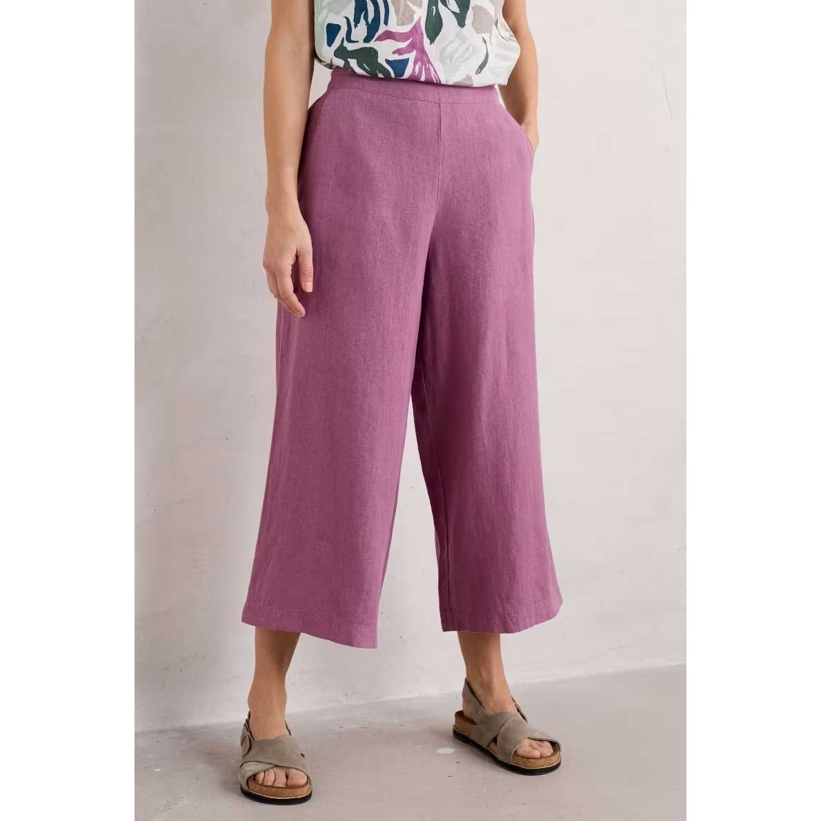 SEASALT CORNWALL Merrivale Leinen Culotte - Hose, Farbe Thistle