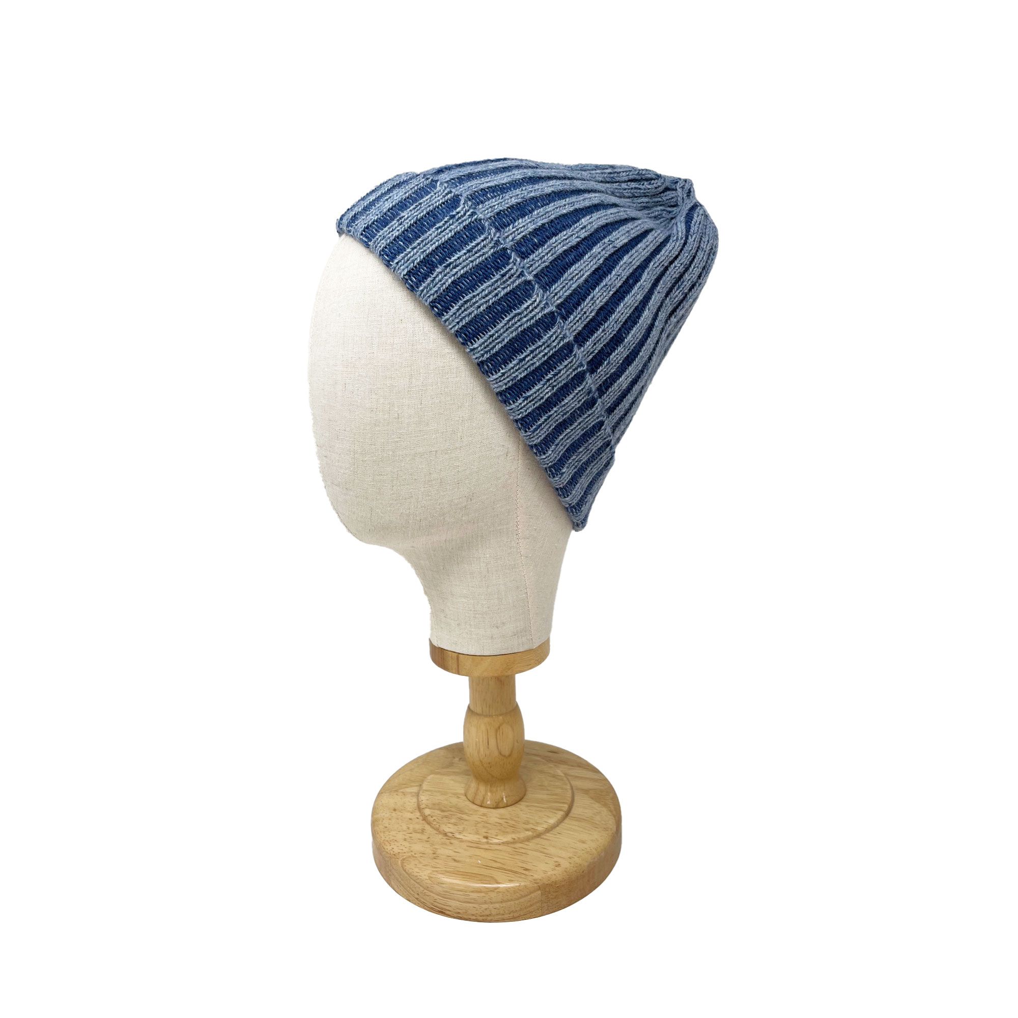 McKernan Mütze "PLAITED RIB HAT" SEA HOLLY, Wollmütze, 100% Wolle   