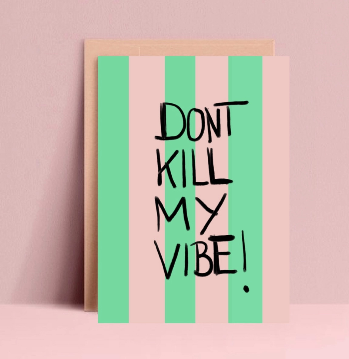 Postkarte " Don‘t kill my vibe"  von Ute Arnold 