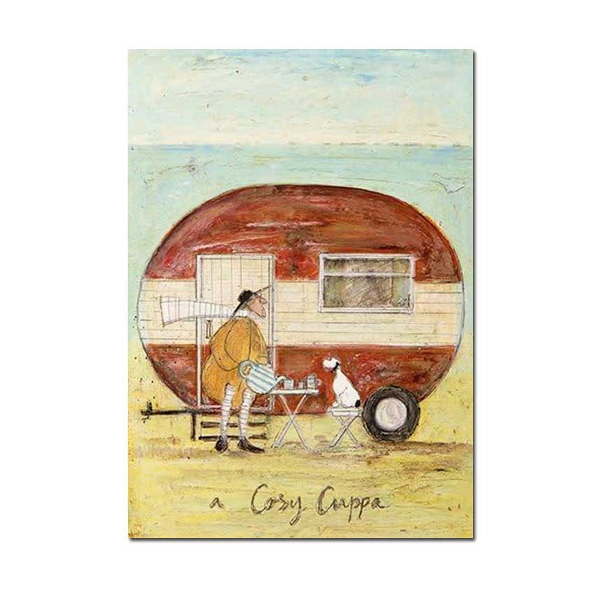 Doppelkarte " A Cosy Cuppa"  von Meet the Mustards von Sam Toft