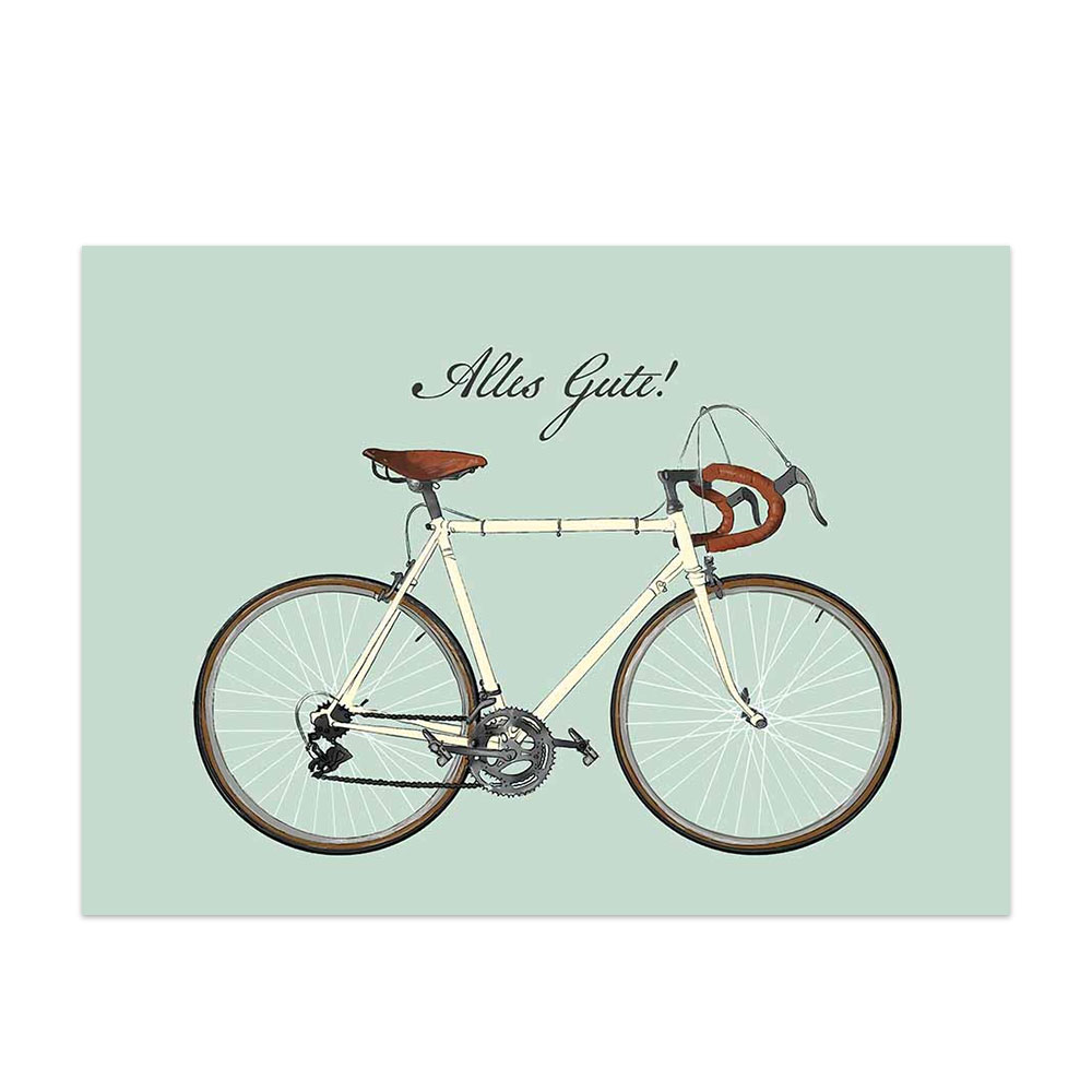 Postkarte Rennrad Alles Gute von m-illu 