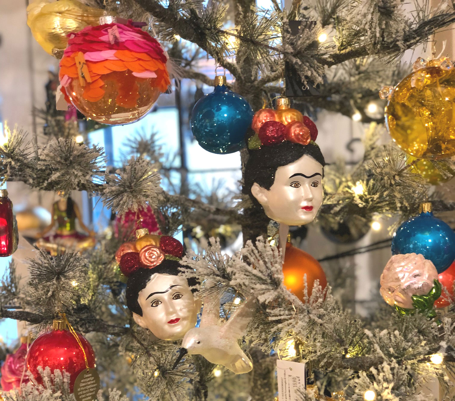 Frau Im Blauen Kleid Weihnachtsschmuck Weihnachtskugel Glas