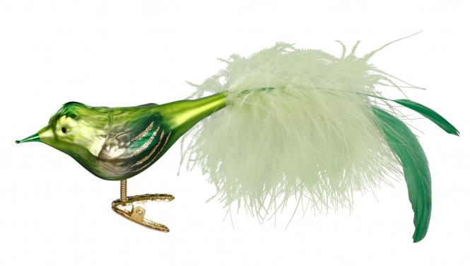 Festive Bird Glasvogel 11cm Inge-Glas® Weihnachtsschmuck 