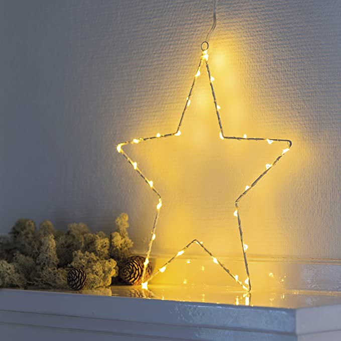 Sirius LED Leuchtstern Liva Star weihnachtsbeleuchtung, 70 cm Metall adventslicht gold 