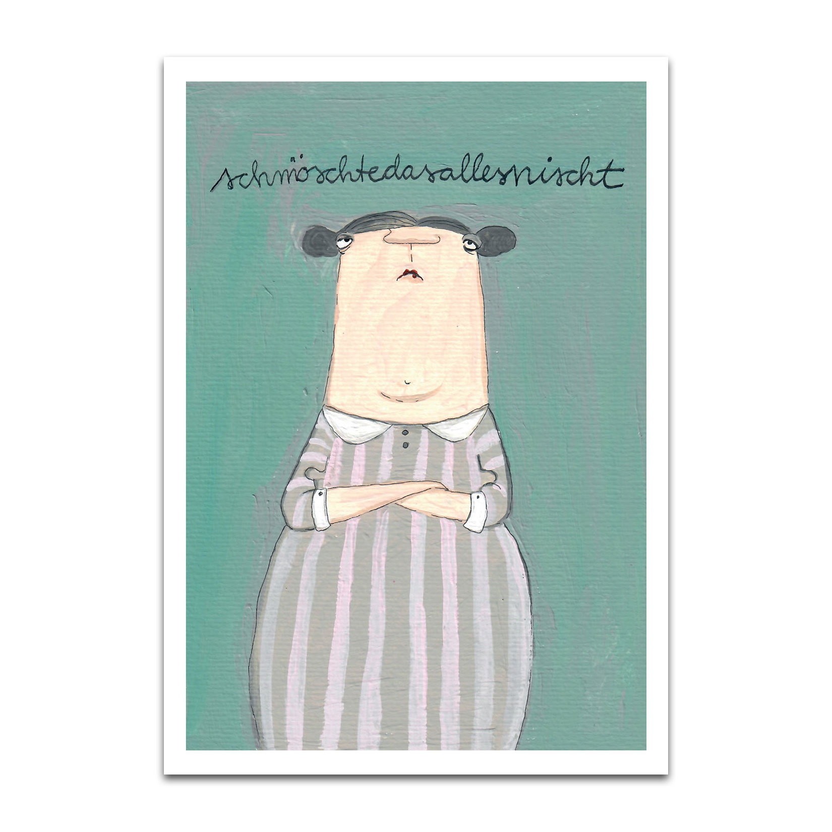 Postkarte kittiekatstudio "schmoechtedasnischt" von kittiekatstudio  