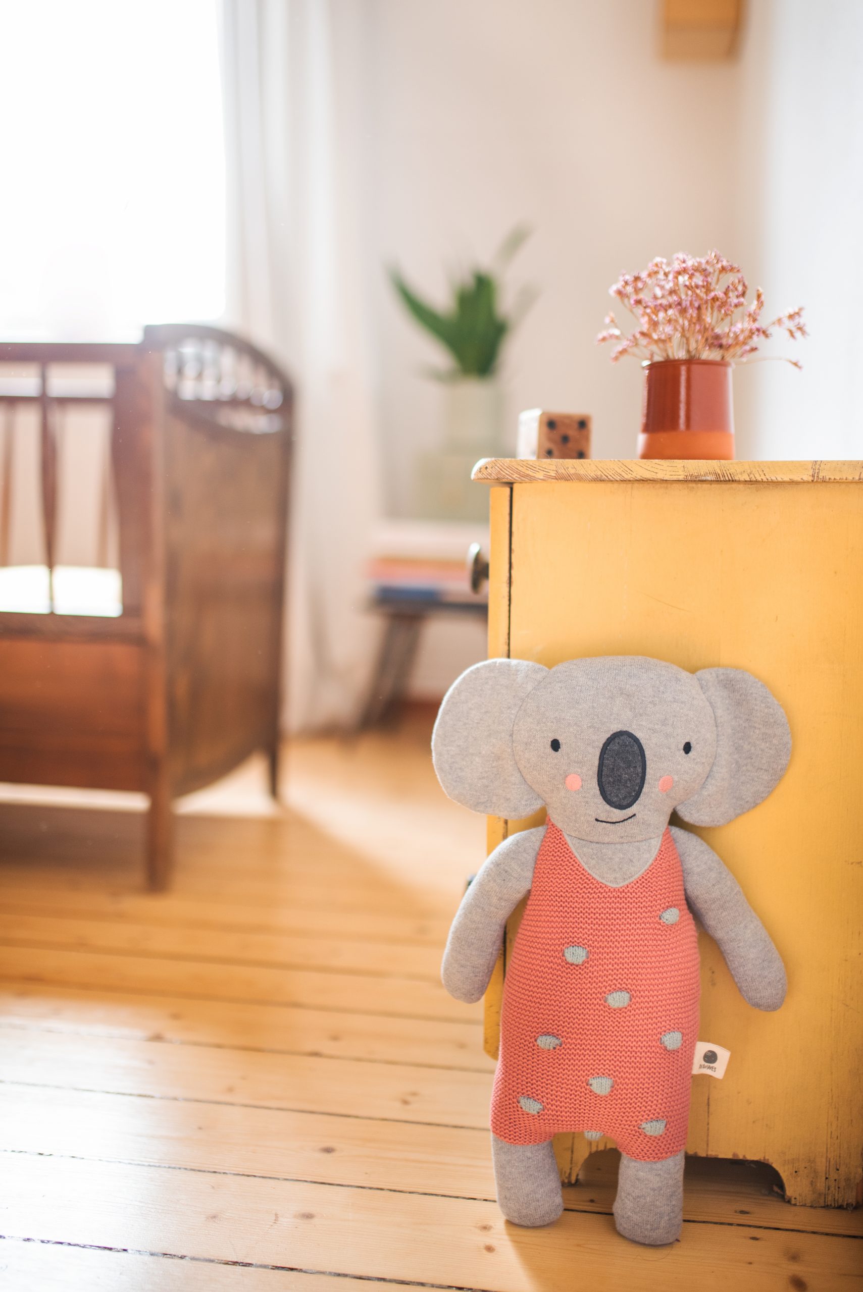 Kuscheltier Koala " Nelly", feiner Strickstoff aus 100% Bio-Baumwolle Kuscheltier Koala " Nelly", feiner Strickstoff aus 100% Bio-Baumwolle