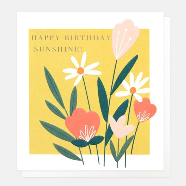 Caroline Gardner Doppelkarte "Happy Birthday Sunshine!" , Geburtstag , MED007