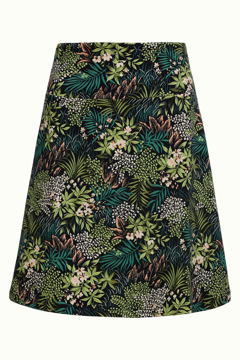 King Louie Rock Border Skirt Ricci, schwarz, Dschungel, jungle King Louie Rock Border Skirt Ricci, schwarz, Dschungel, jungle
