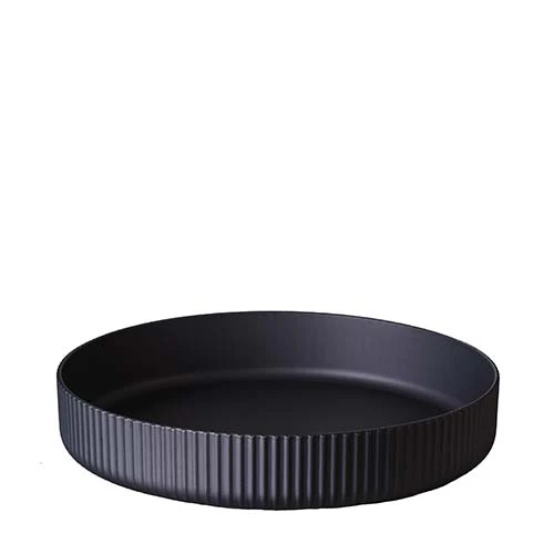 bioloco Nachhaltige Servierplatte deluxe aus PLA  - 27 x 5 cm- dark grey