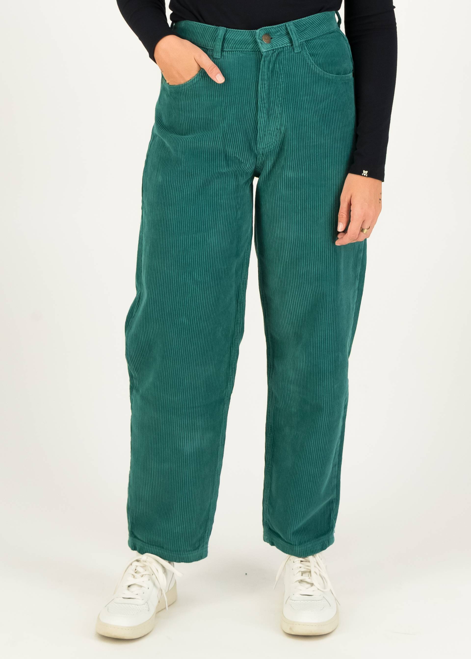 Blutsgeschwister Cordhose High Waist Olotte, Farbe: atlantic teal corduroy