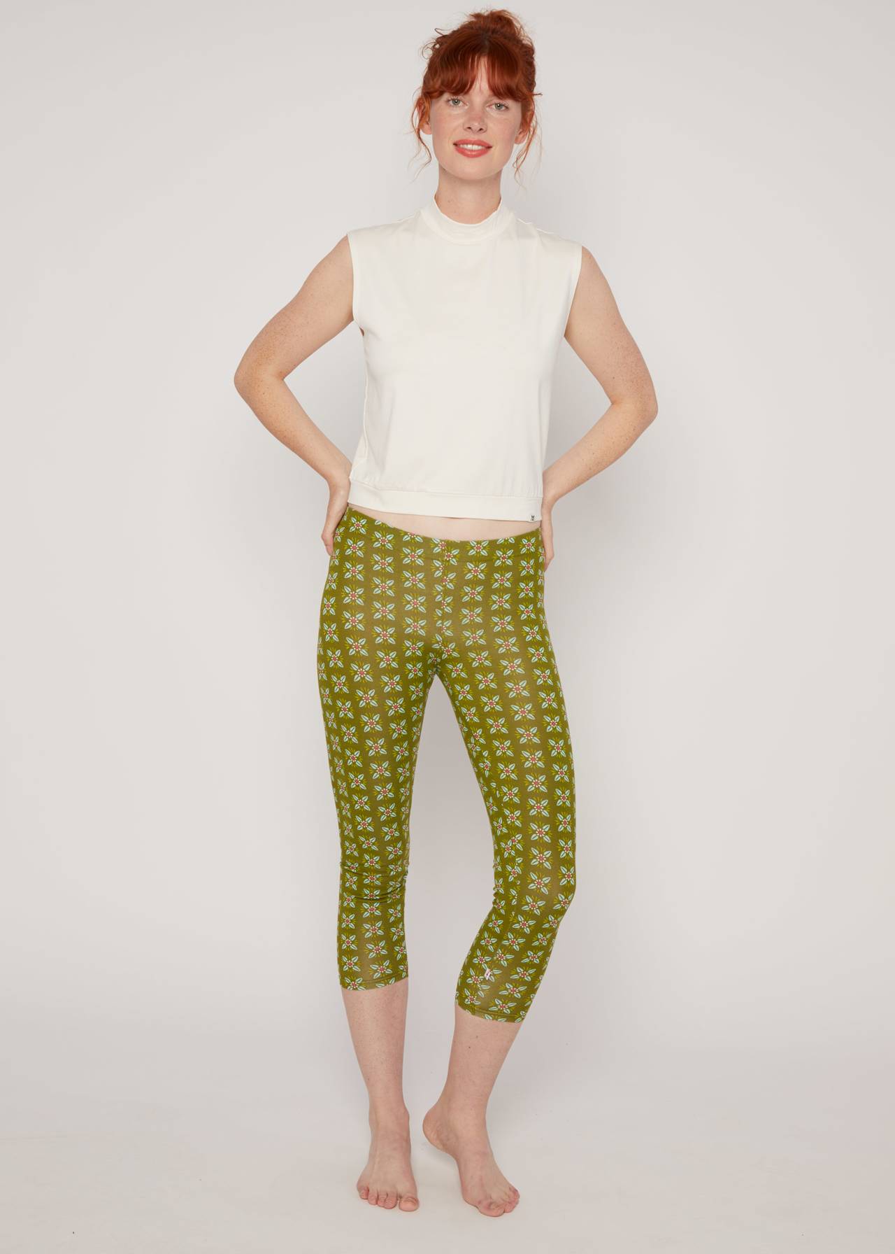 Blutsgeschwister Capri Leggings Cropped Laune Legs, loveliest island mosaic