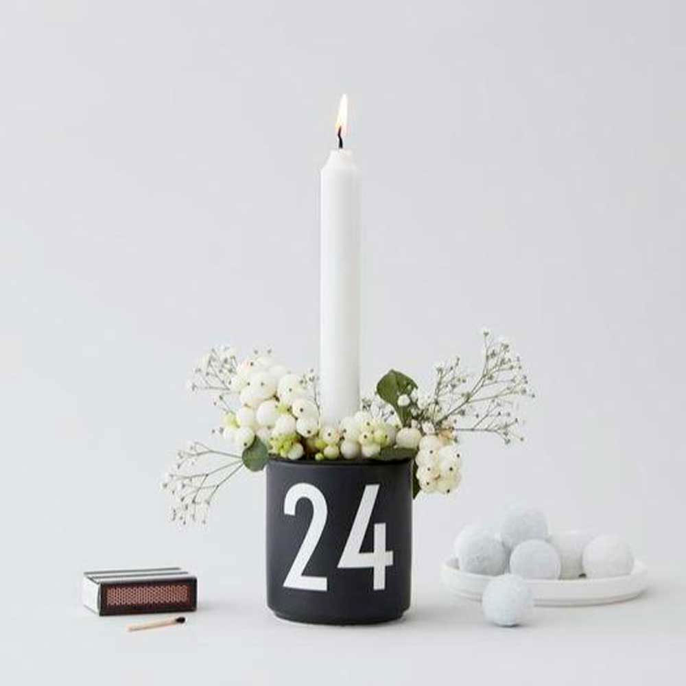 Design Letters Favourite Cup & Kerzenständer JUL, Weihnachtskerzenhalter ,  Becher Porzellan, Farbe: dunkelgrün