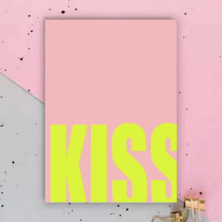 Postkarte "Kiss"  von Ute Arnold   