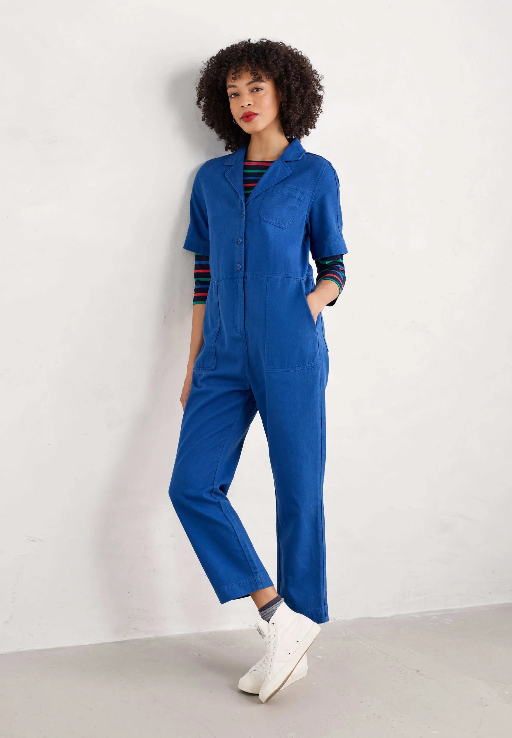 SEASALT CORNWALL Clear Water Jumpsuit-Blue Ink