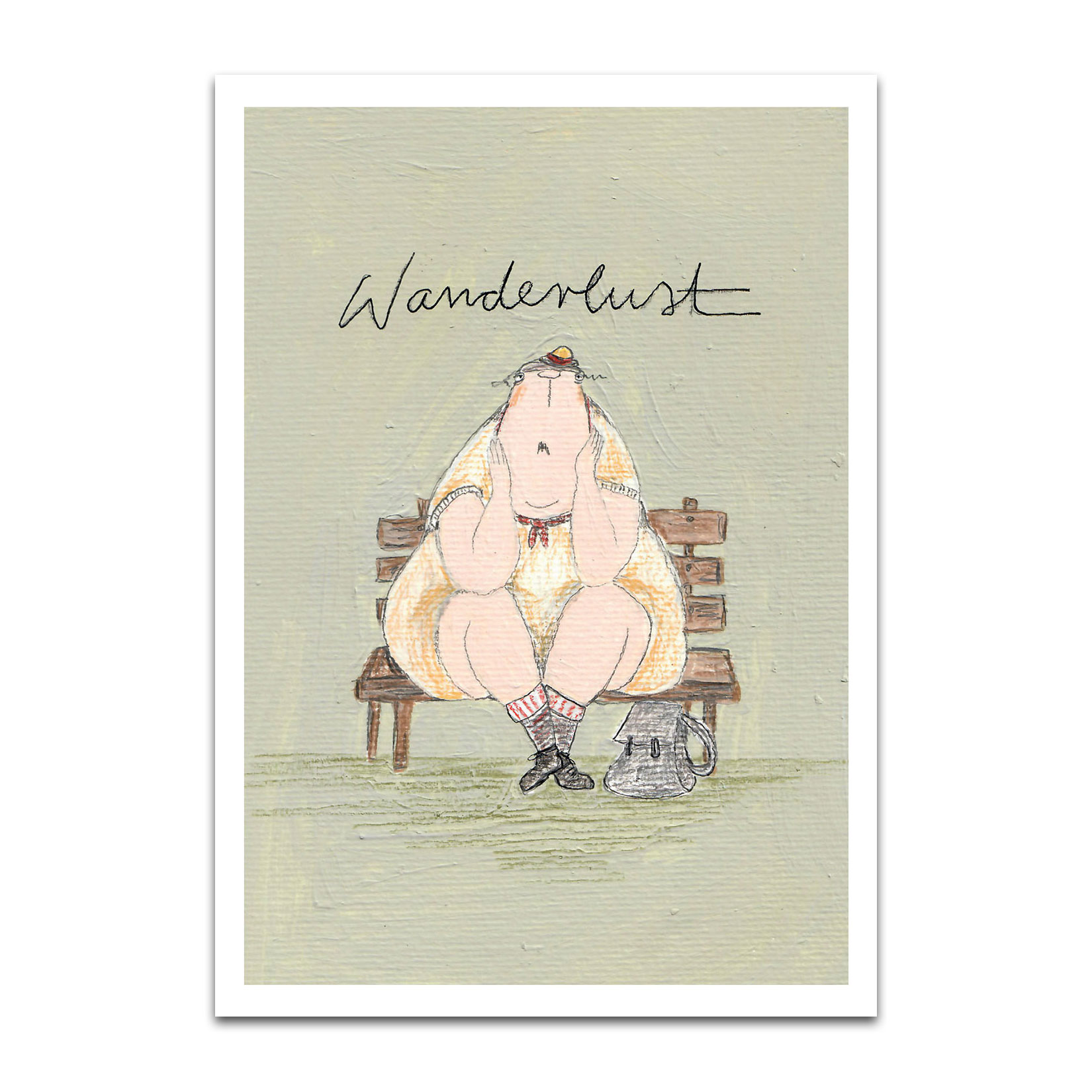 Postkarte kittiekatstudio "Wanderlust" von kittiekatstudio   