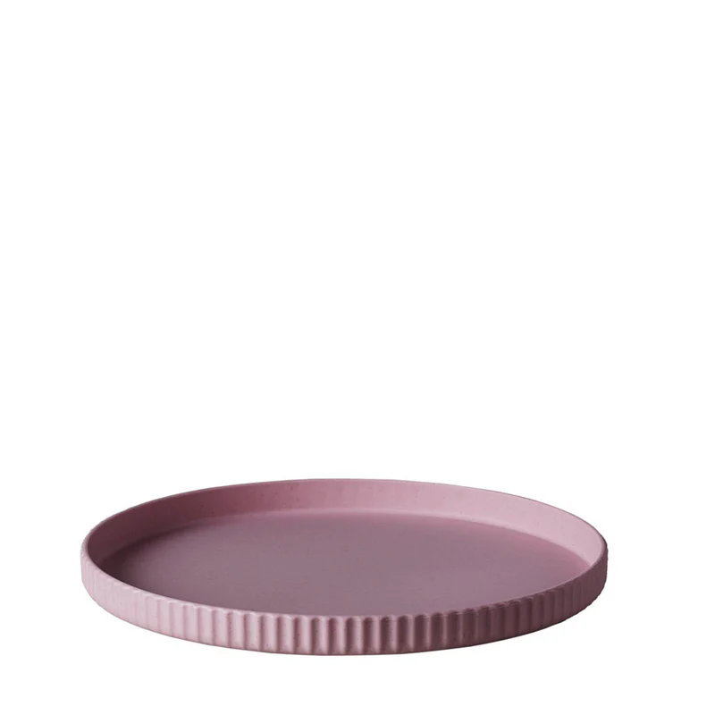 bioloco Nachhaltiger kleiner Teller aus PLA  - 20 x 2 cm - Kleiner Teller deluxe -dusty rose