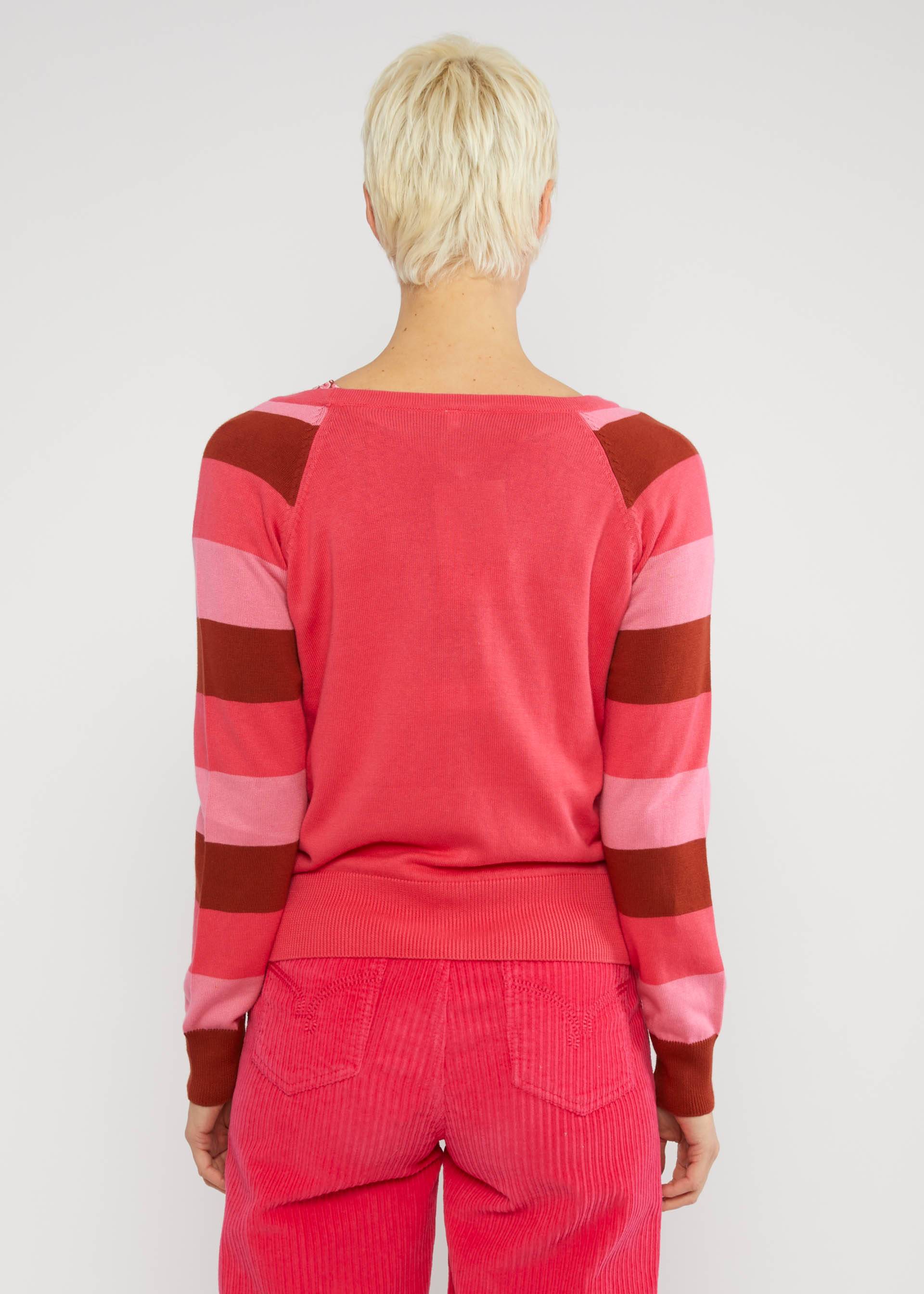 Blutsgeschwister Cardigan Bright Side of Life, Strickjacke, Muster: red flirty stripes