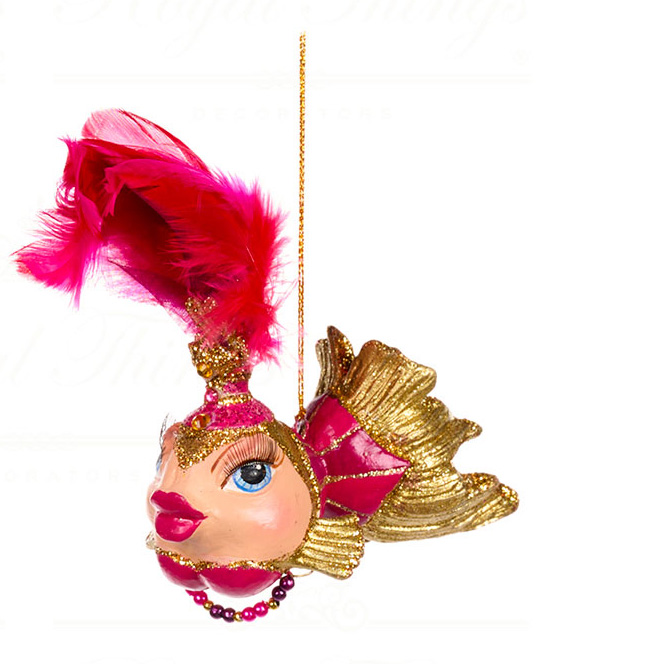 CANCAN SHOWGIRL GOLDFISH Fisch, ca.13,5 cm von  Catherine Collection / Goodwill , purpur