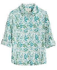 SEASALT CORNWALL Larissa Shirt-Wandering Peas Chalk