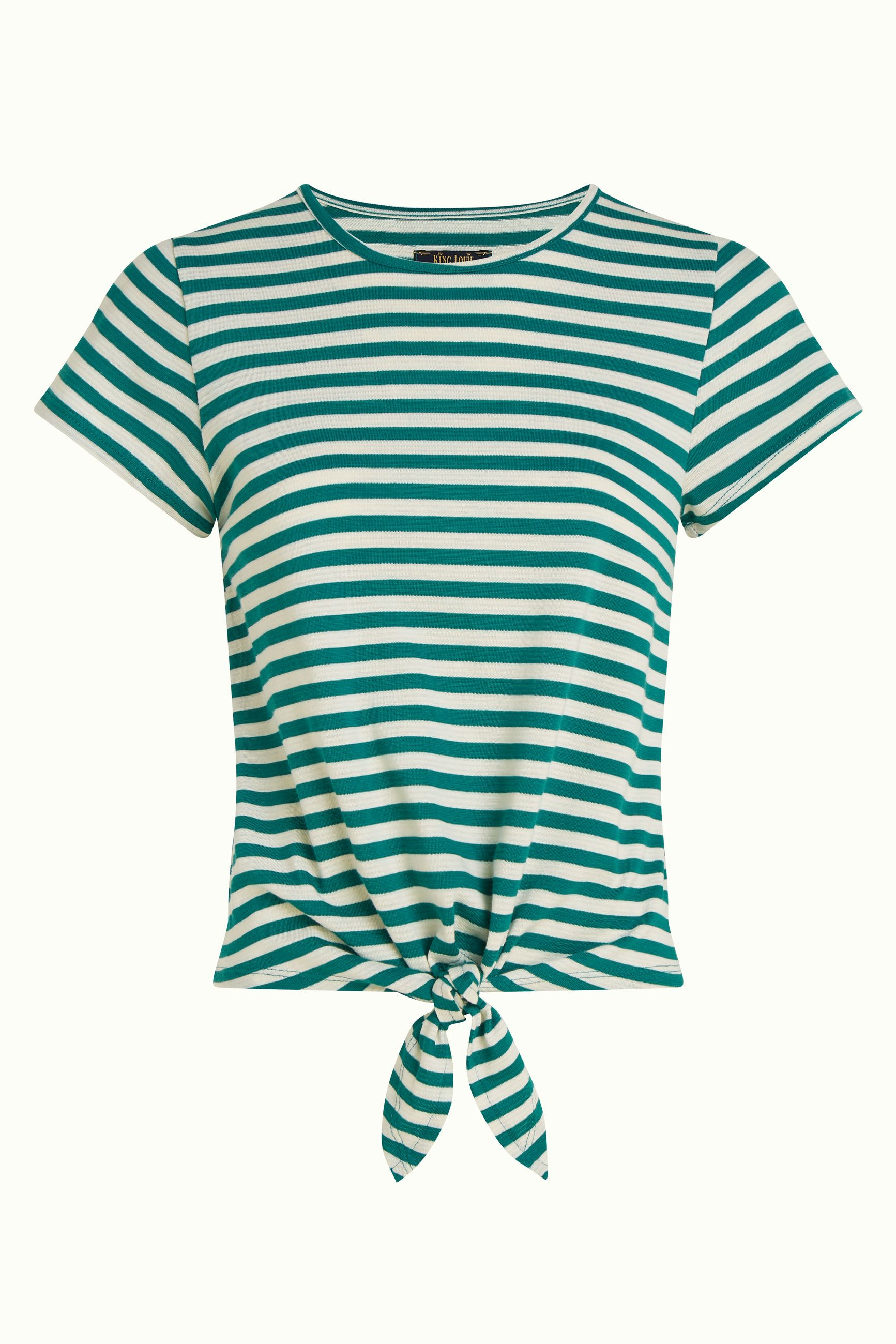 King Louie Knot T-Shirt Chopito Stripe,  Farbe: Ponderosa Green