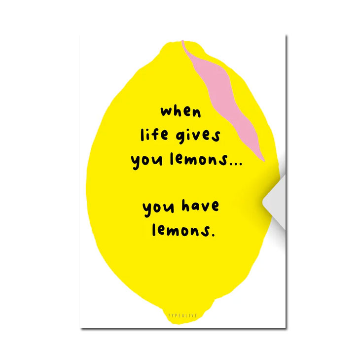 Typealive Postkarte "You Have Lemons "  Zitronen