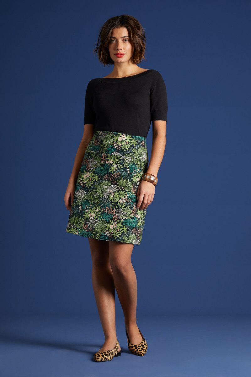 King Louie Rock Border Skirt Ricci, schwarz, Dschungel, jungle King Louie Rock Border Skirt Ricci, schwarz, Dschungel, jungle