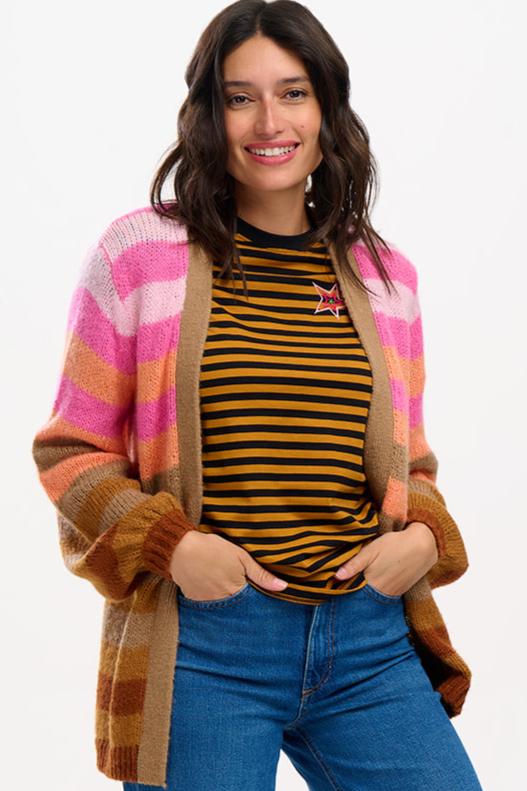 Strickjacke YVETTE Cardigan - Multi, Ombre Stripe von sugarhill BRIGHTON   