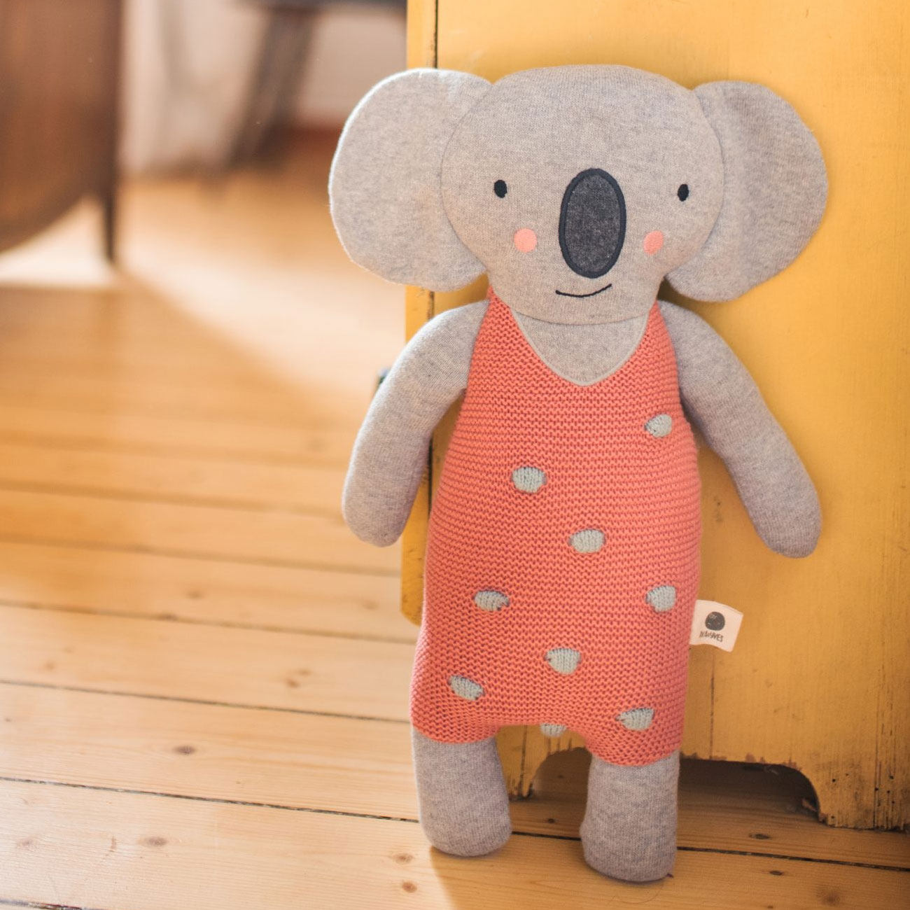 Kuscheltier Koala " Nelly", feiner Strickstoff aus 100% Bio-Baumwolle Kuscheltier Koala " Nelly", feiner Strickstoff aus 100% Bio-Baumwolle