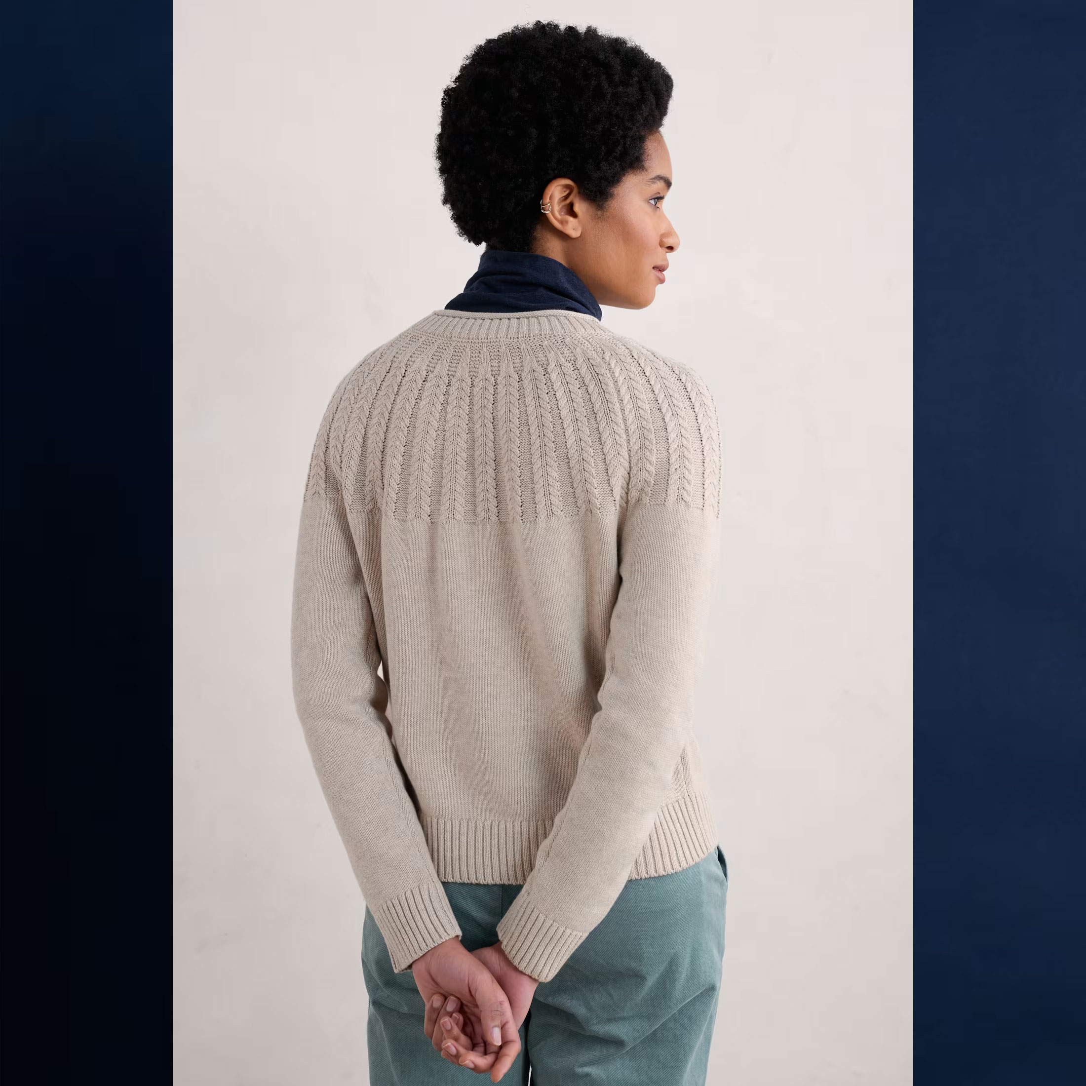 SEASALT CORNWALL Pullover Stone Chat Organic Cotton Jumper, Farbe Aran