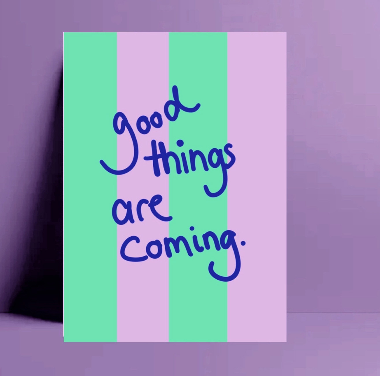 Postkarte "Good things are coming"  von Ute Arnold 