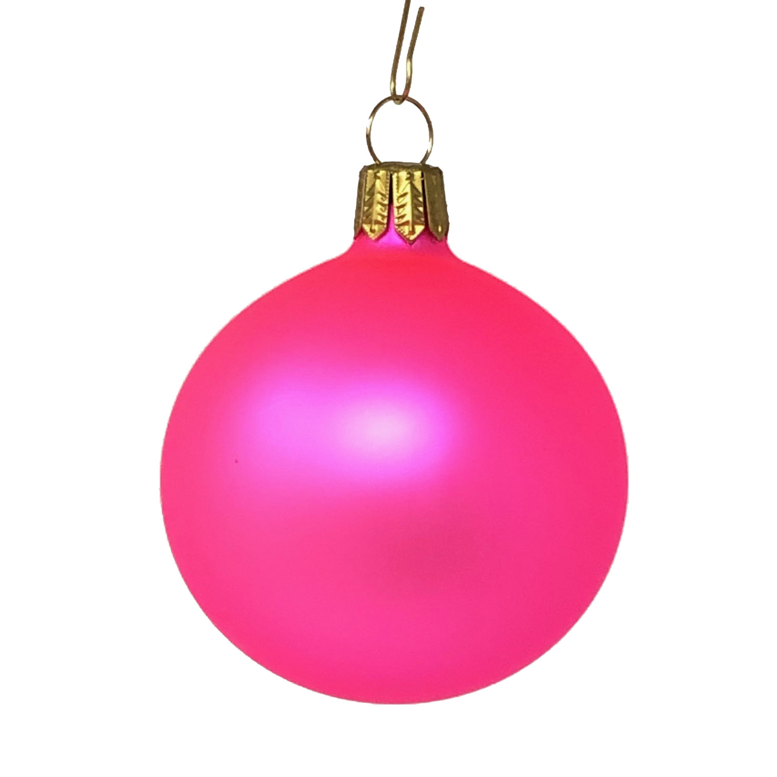 6tlg. Deko Weihnachtskugeln D8cm in pink aus Glas - Tina's
