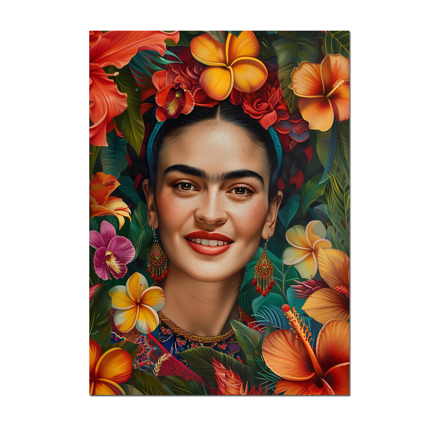 Mexico Postkarte " Mexican Woman Flowers"  