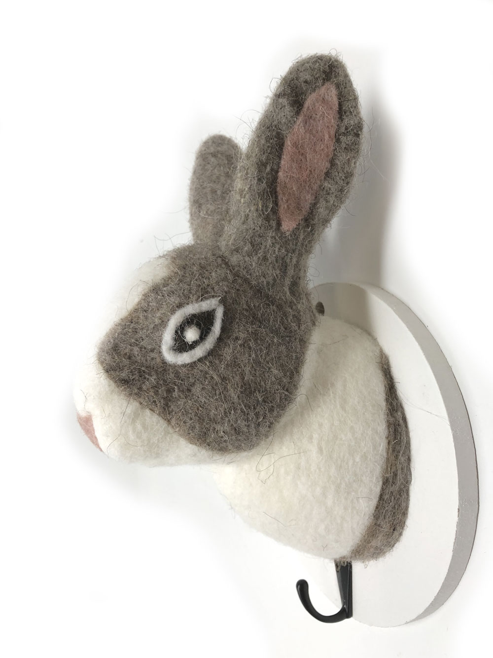 Garderobe Hase grau, Filz Garderobe Hase grau, Filz