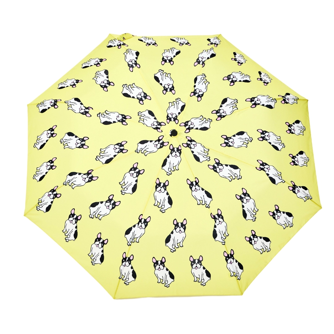 Regenschirm Original Duckhead Coucou Suzette - Gelber Frenchie - Hundeschirm Französische Bulldogge Compact Duck Umbrella