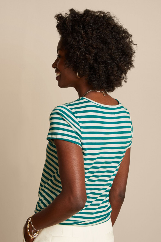 King Louie Knot T-Shirt Chopito Stripe,  Farbe: Ponderosa Green