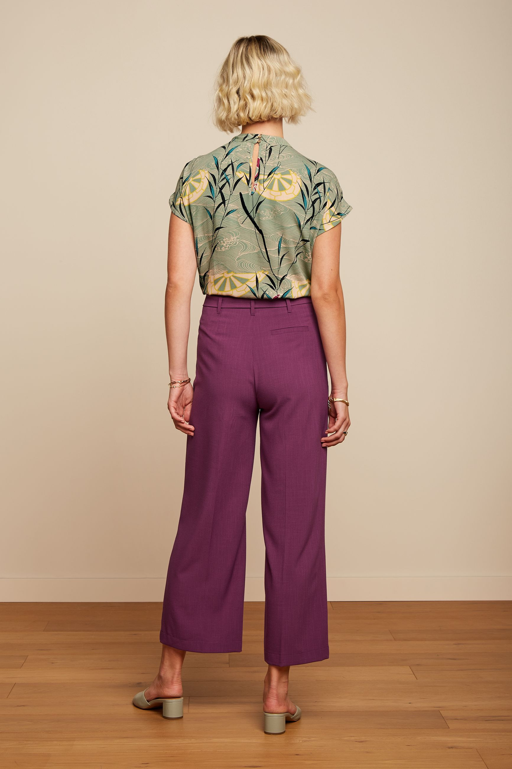 King Louie Neva Cropped Pants Timba, Farbe: Caspia Purple, Hose 