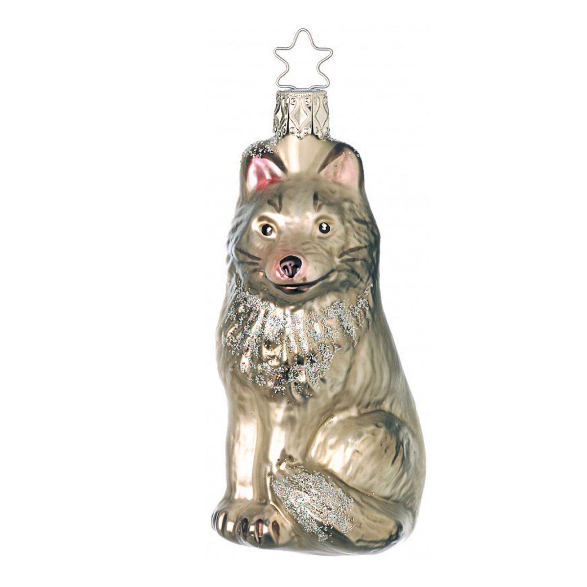 Inge Glas Christbaumkugel Wolf